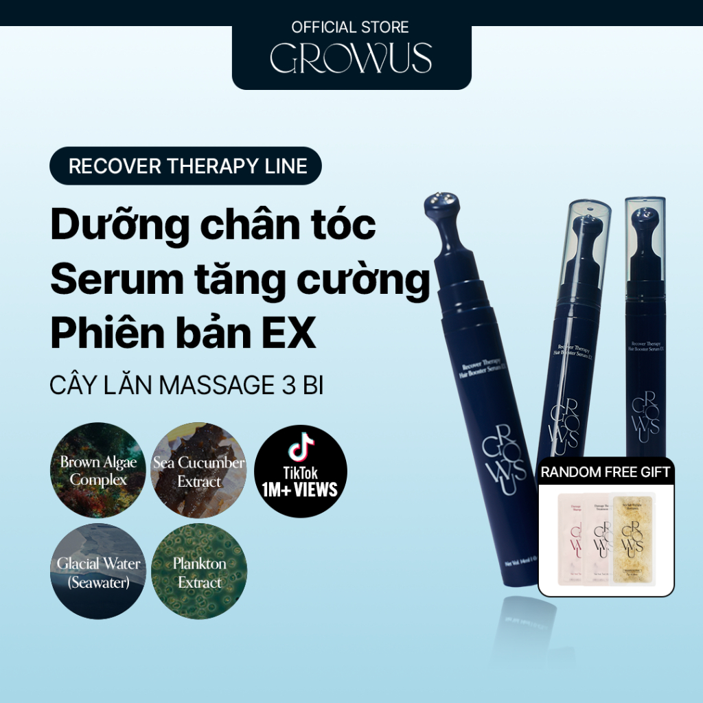 [GROWUS Official] Tinh Chất Recover Therapy Hair Booster Serum EX 14ml | Giảm Rụng Tóc | Công Nghệ B