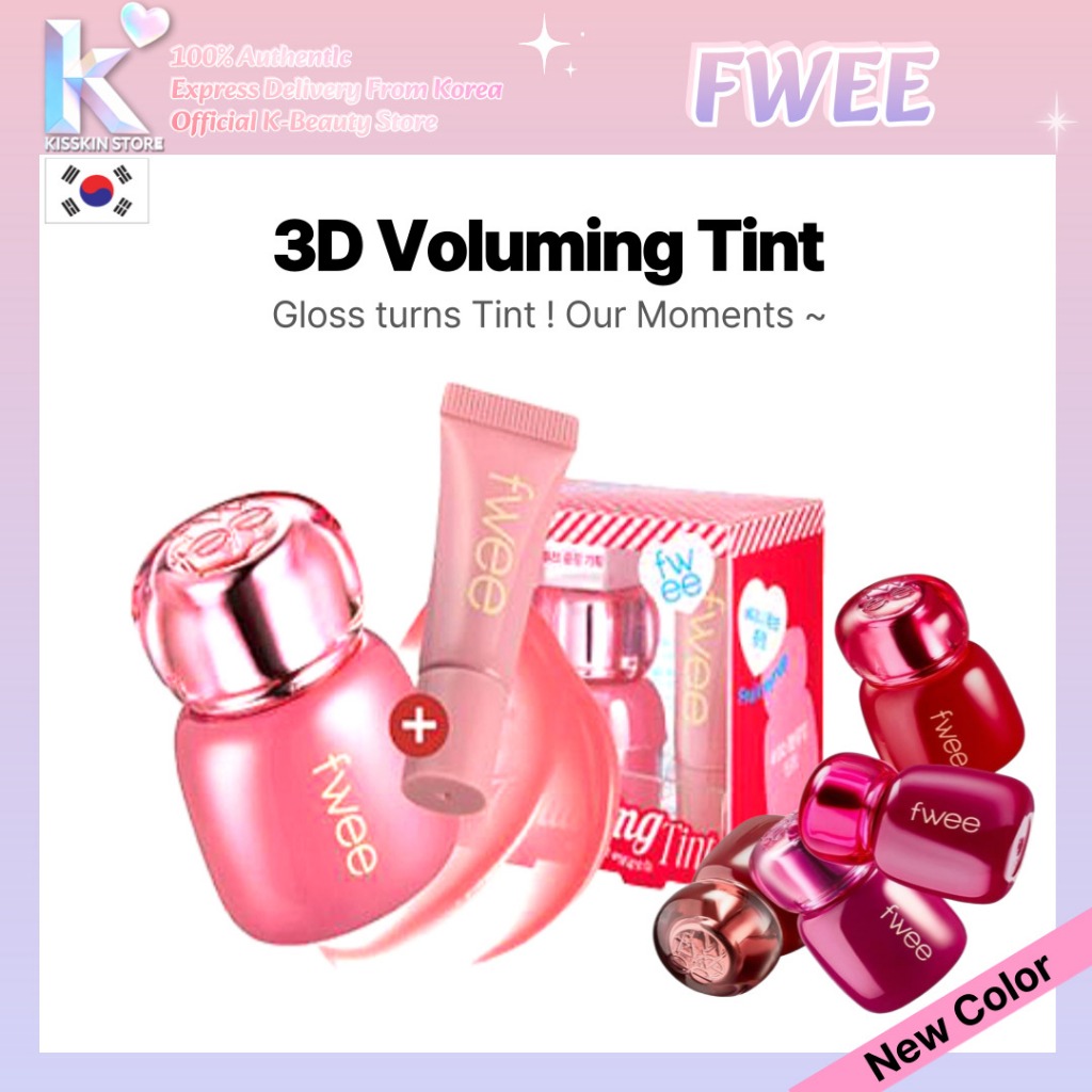 Tint Voluming 3D FWEE 3.8g | 12 MÀU | 2025 Mới | Son dưỡng môi | K-Beauty Từ Hàn Quốc