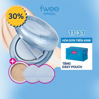   fwee  Glass Cushion Foundation  Lõi Thay Thế  — Cushion 13g + Refill 13g + 2 Bông Mút   Cushion Glass Refill Set 