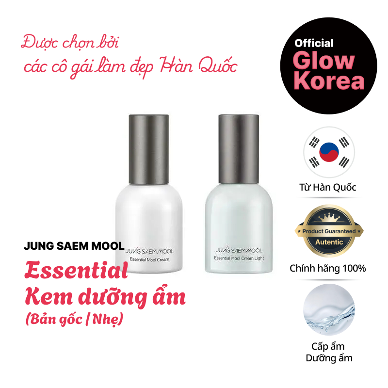 [JUNG SAEM MOOL] Essential Mool Cream (Original / Light) (JUNG SAEM MOOL Kem Dưỡng Ẩm Prep Essential