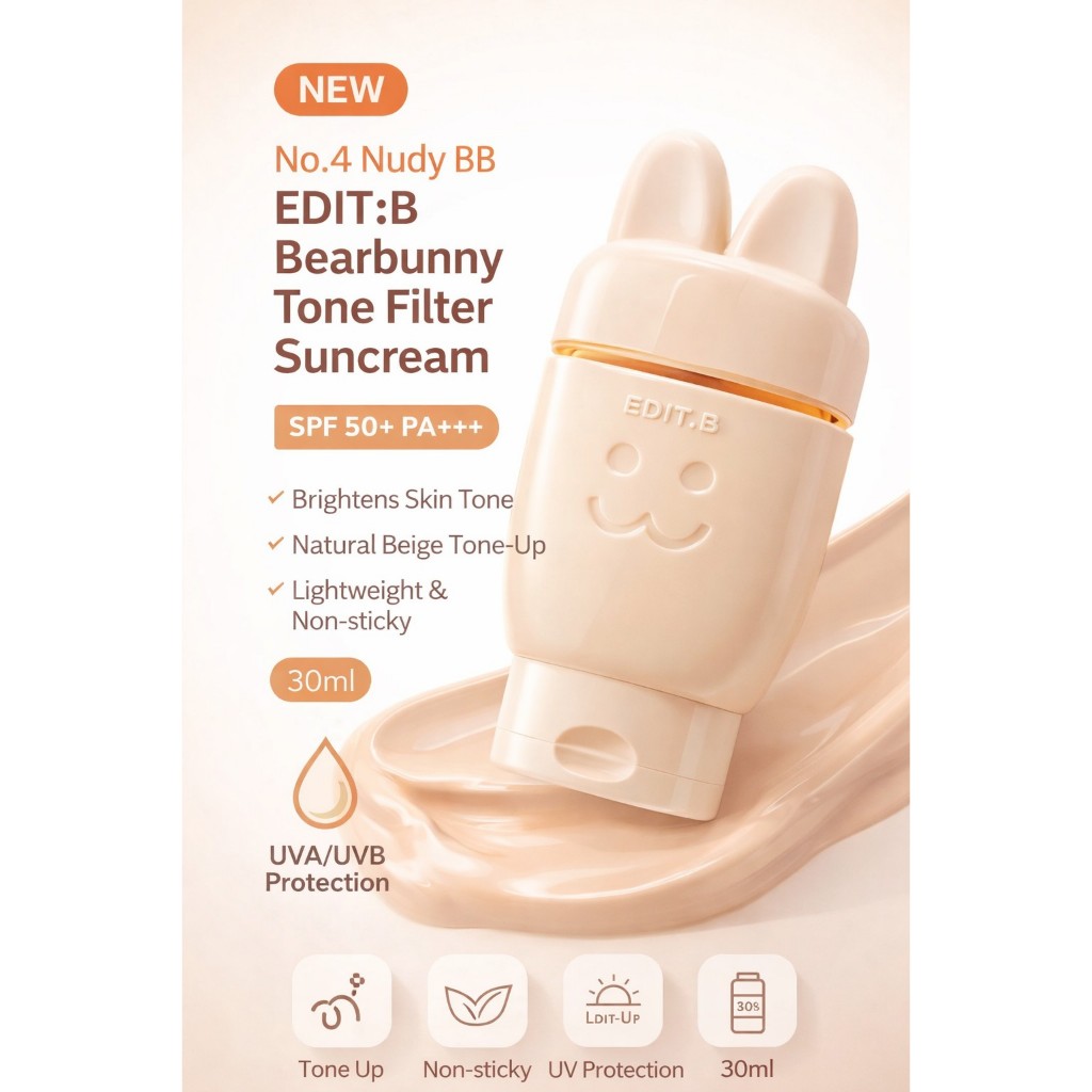 EDIT: Kem chống nắng B Bearbunny Tone Filter [No.4 Nudy BB] 30ml