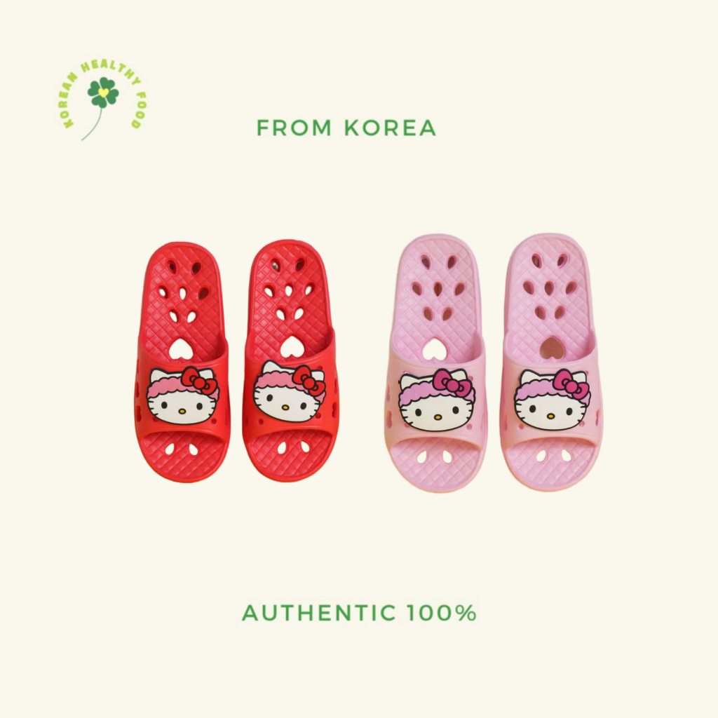 Hàn Quốc daiso korea Dép tắm Hello Kitty EVA 2 màu