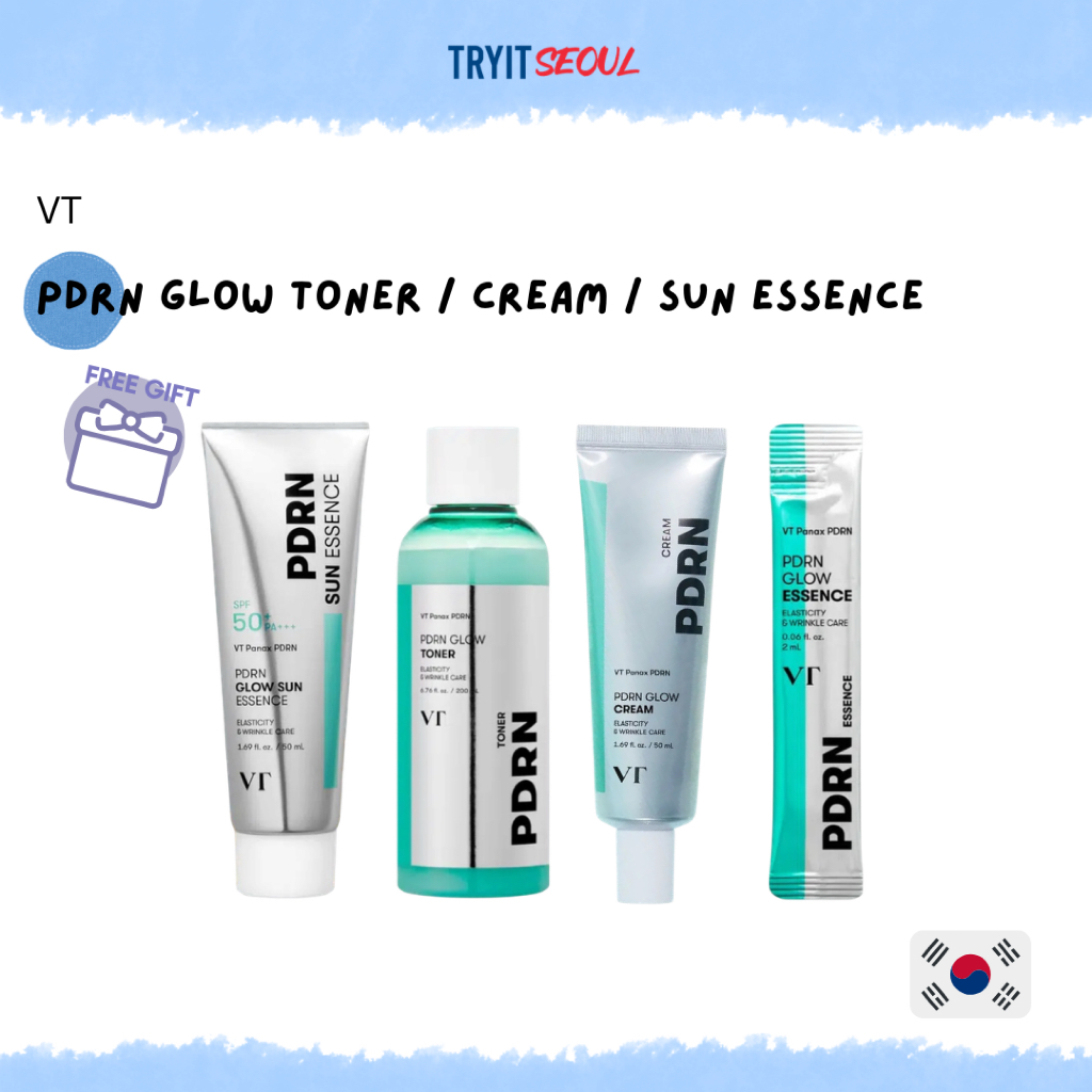 [VT Cosmetics] PDRN Glow Toner / Cream / Essence / Sun Essence (DAISO KOREA)