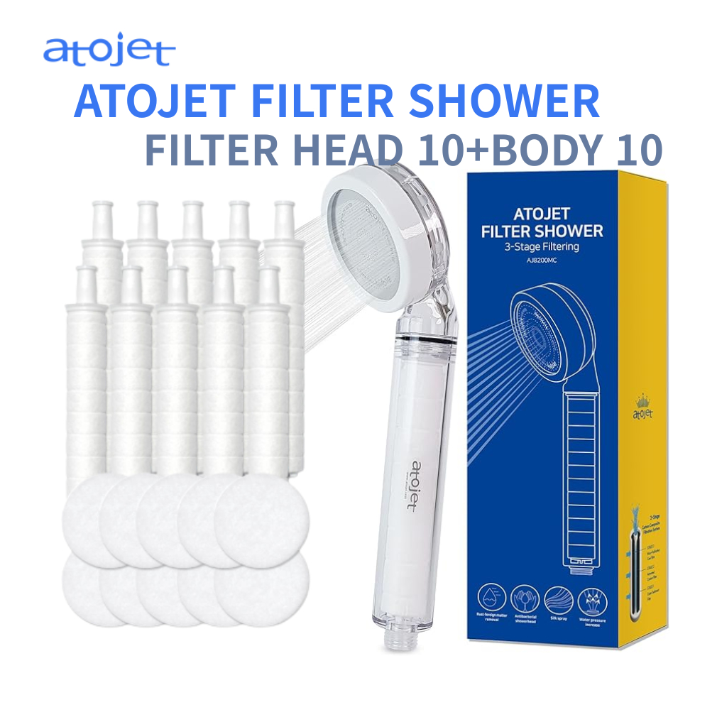 [ATOJET] Bộ lọc vòi sen | Hệ thống lọc nước cho phòng tắm Thể tích và Định dạng