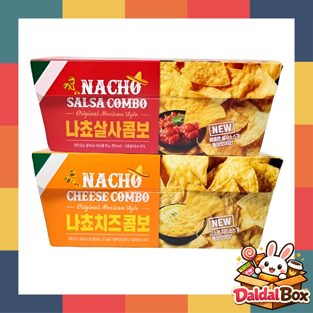 [♥ Thức ăn Mizzi ♥] Gói Combo Nacho + Sốt / Phô Mai & Salsa 93-95g Chips Từ Hàn Quốc / Made in Korea
