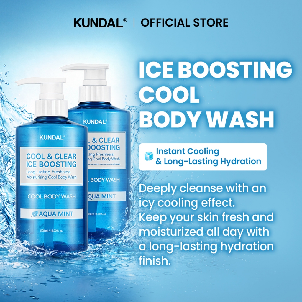 Sữa tắm KUNDAL mát lạnh - Cool & Clear Ice Boost 500ml