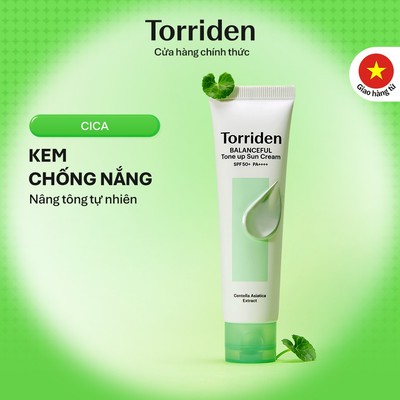 [Torriden Chính hãng] Kem chống nắng nâng tone da BALANCEFUL CICA với SPF 50+ PA++++, 60ml, Sun Cream