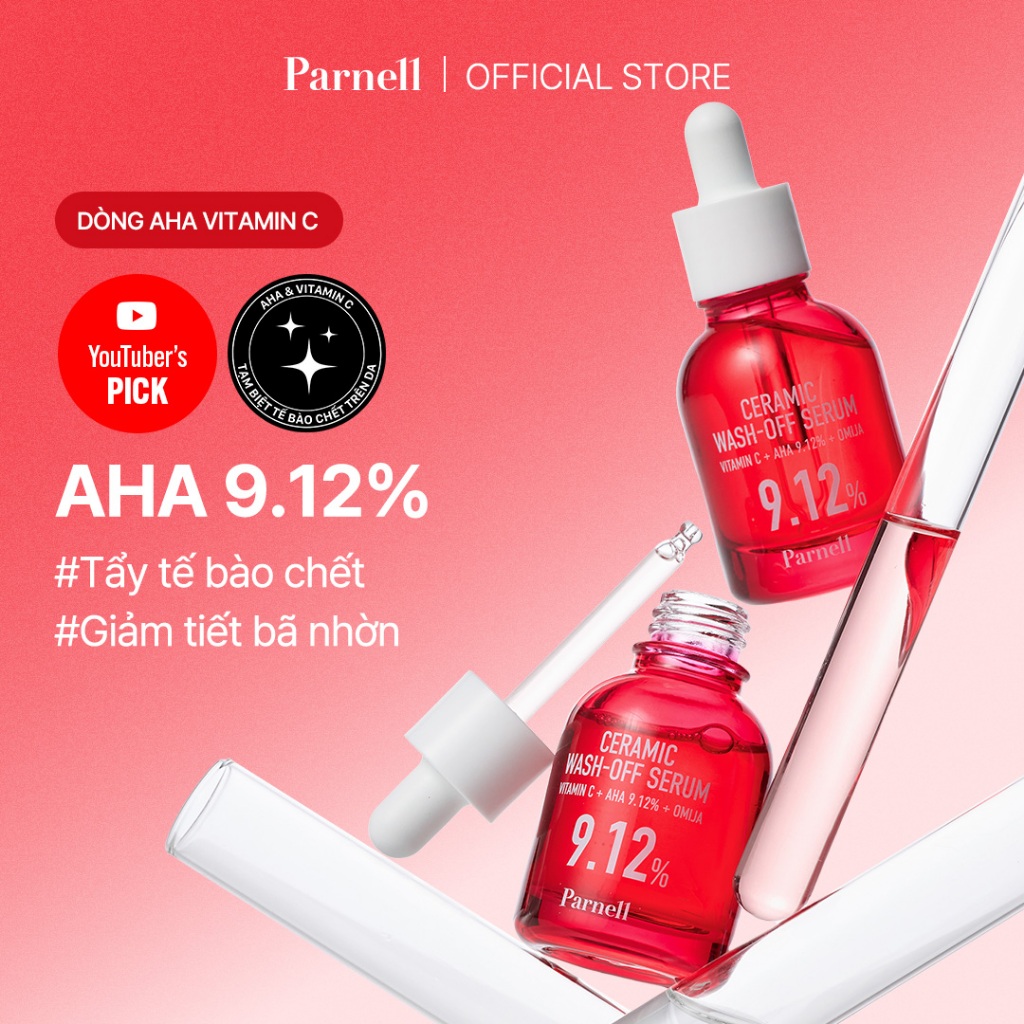 [Parnell Chính hãng] Tinh chất ngũ vị tử AHA 9.12% tẩy tế bào chết, làm sạch sâu, cải thiện sắc tố d