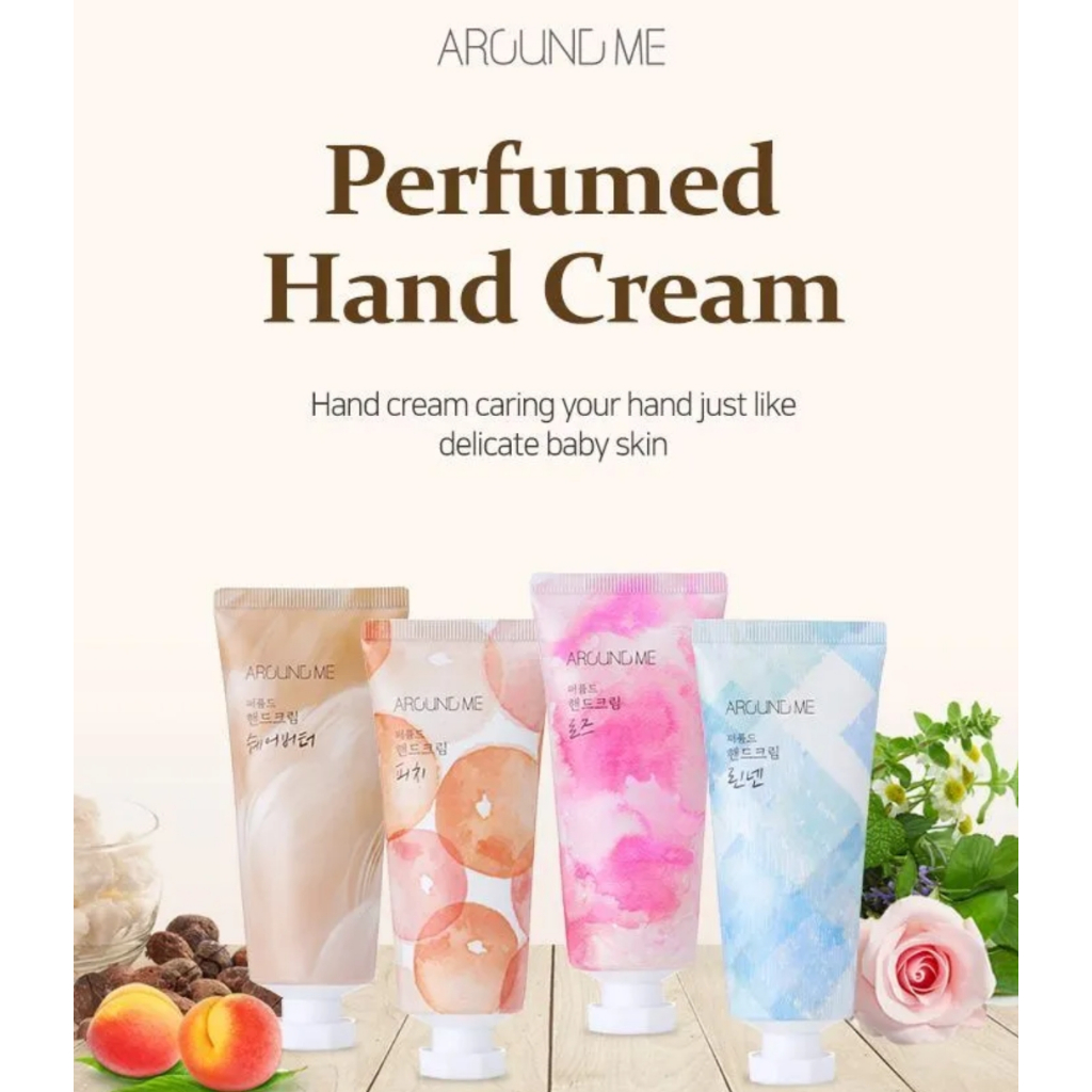 [Welcos] Kem dưỡng tay Around Me (bơ hạt mỡ, đào) 60g EXP 2026-09-13 / làm mềm, dưỡng ẩm, làm sáng v