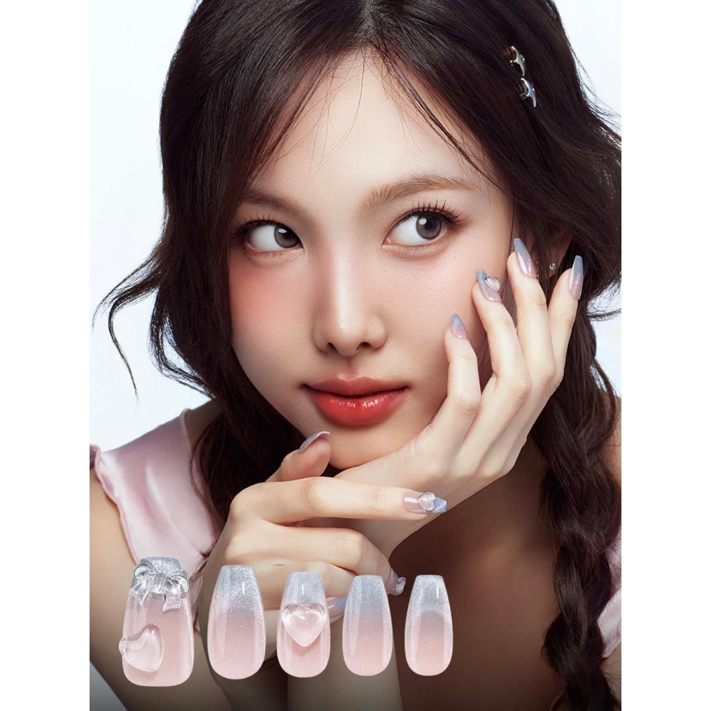 [FINGER SUIT] Bliss Nail Coffin Shape Press On Nail Tip Set Tự làm móng tay