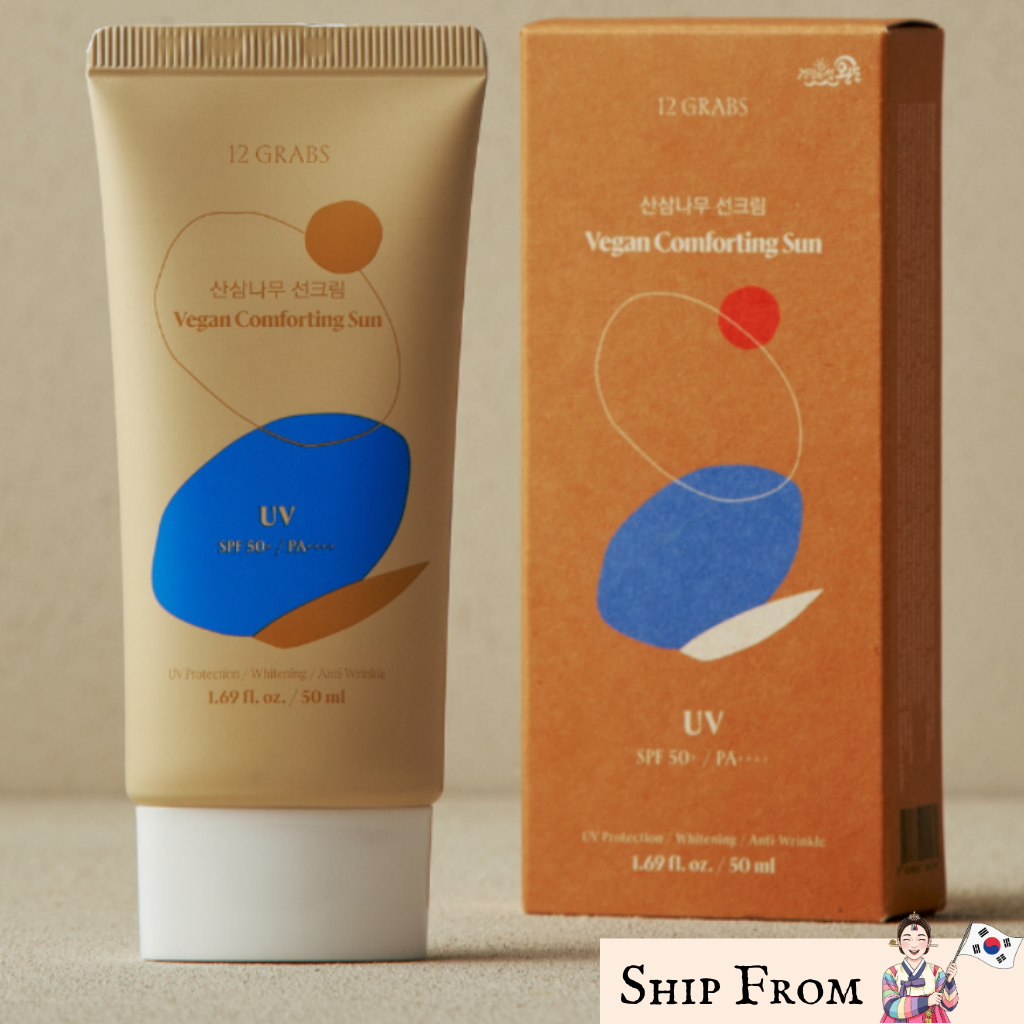 Kem chống nắng 12GRABS Vegan Comforting SPF50 + PA + + + +, Dendropanax & Galactomyces
