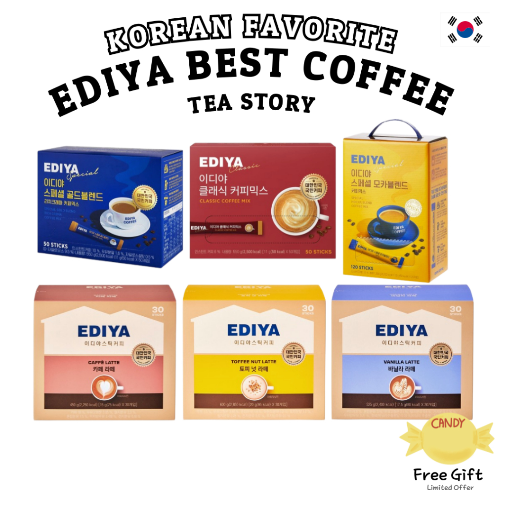 [EDIYA] Máy lấy mẫu cà phê Hàn Quốc tốt nhất | 6 Loại | 5 que mỗi que | Gói mẫu | Từ Hàn Quốc