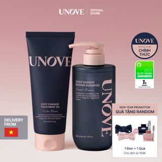  UNOVE Official  SET KEM Ủ PHỤC HỒI SÂU TÓC HƯ TỔN 207ml   320ml + DẦU GỘI PHỤC HỒI TÓC HƯ TỔN NẶNG UNOVE 500g 