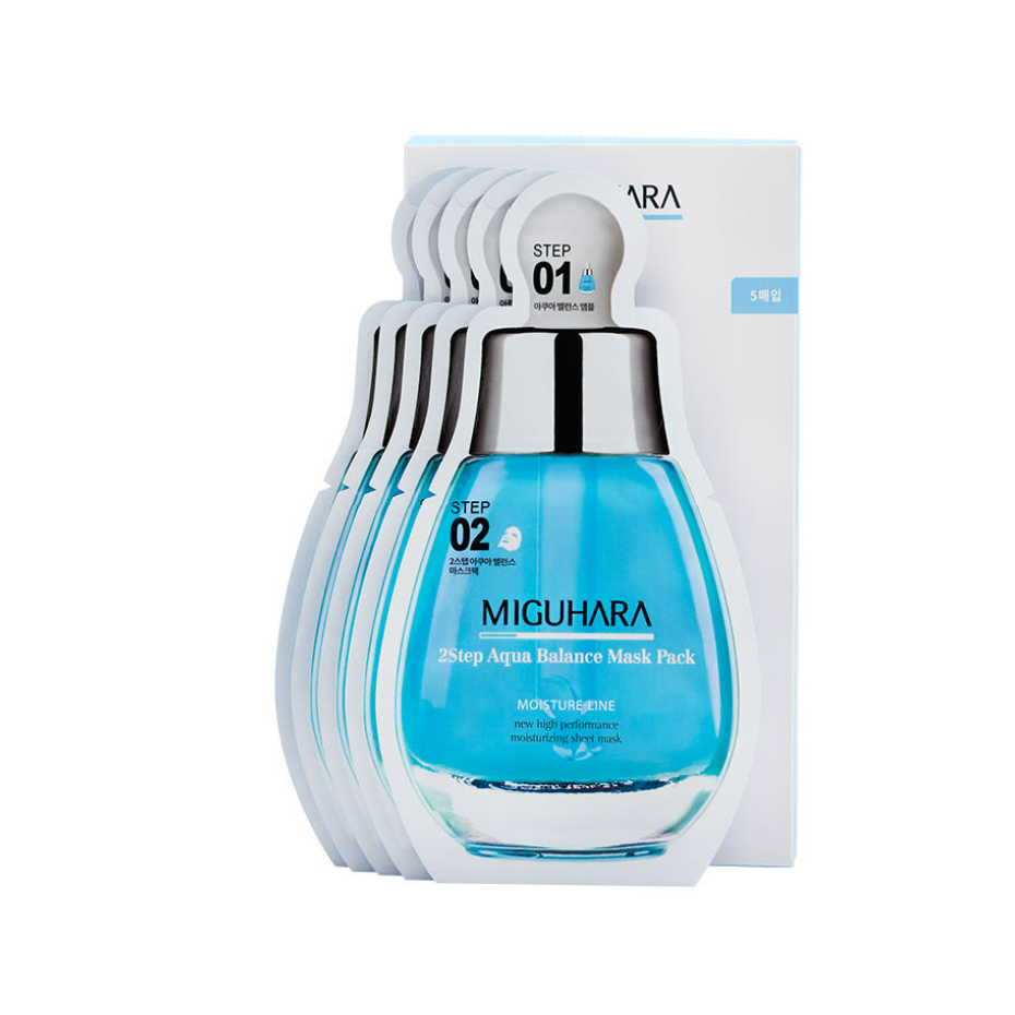[Miguhara] Gói mặt nạ Aqua Balance 2 bước (5 tờ) | Hydrat hóa