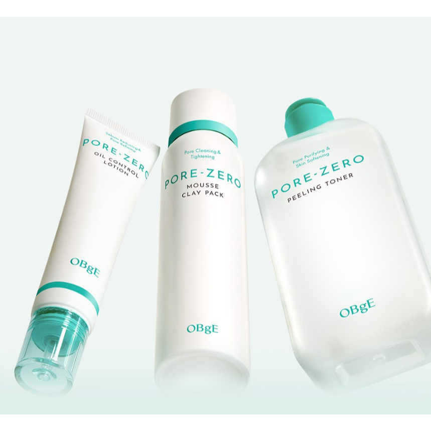 [OBgE] Pore Zero Peeling Toner 310ml / Pore Zero Mousse Clay Pack 100ml / Oil Control Lotion 70ml [B