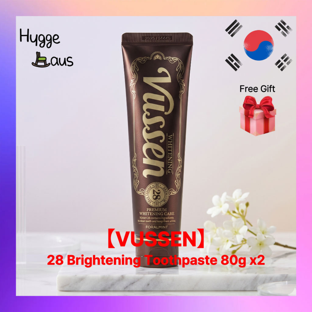 [VUSSEN] 28 Kem Đánh Răng Làm Sáng 80g x2 Premium Stain Care Fresh Breath Oral Care