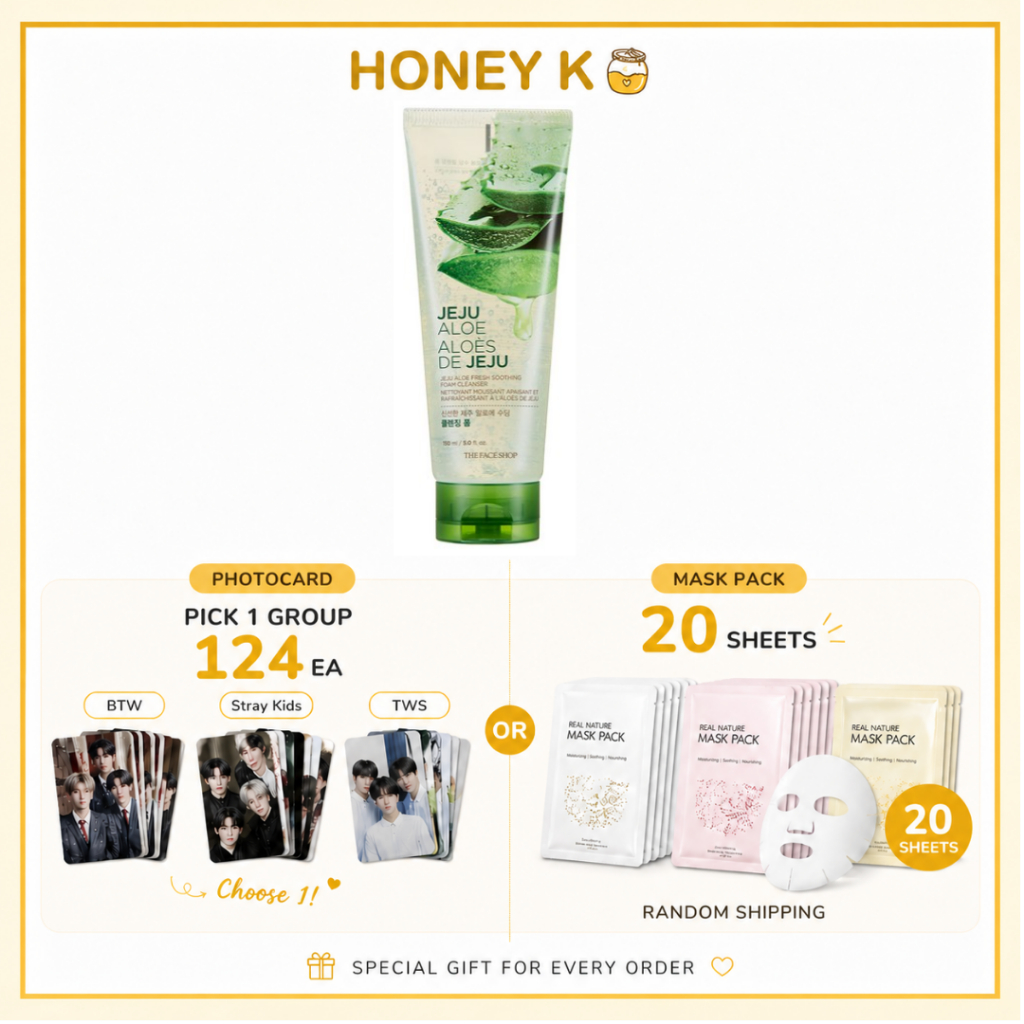 THE FACE SHOP Fresh Jeju Aloe Soothing Foam 150ml