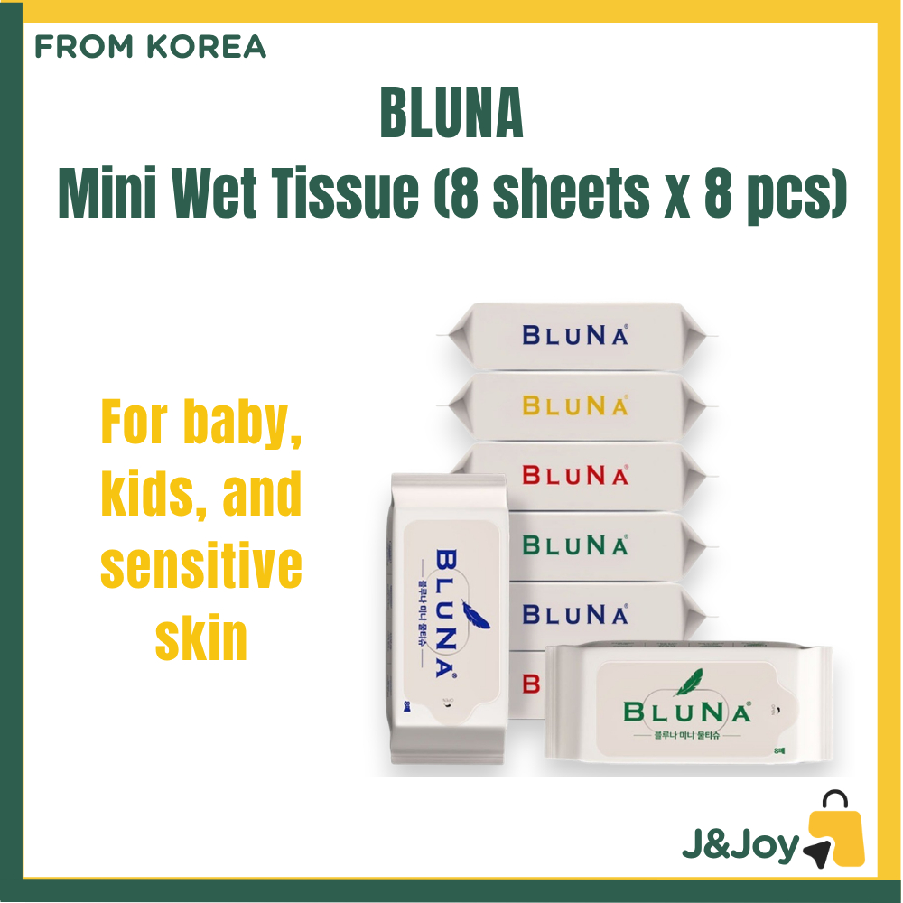 [Khăn giấy ướt] Bluna Khăn giấy ướt Mini đầu tiên | Khăn lau di động EWG Green 50g
