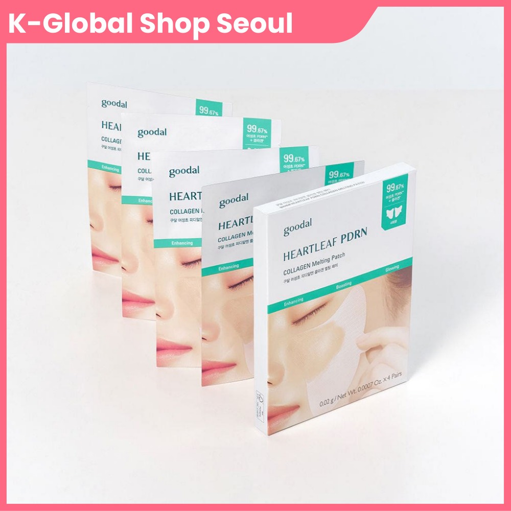 [4 tờ] GOODAL Heartleaf PDRN Collagen Melting Patch Eye & Smile Line Care Hydrating Glow Patch