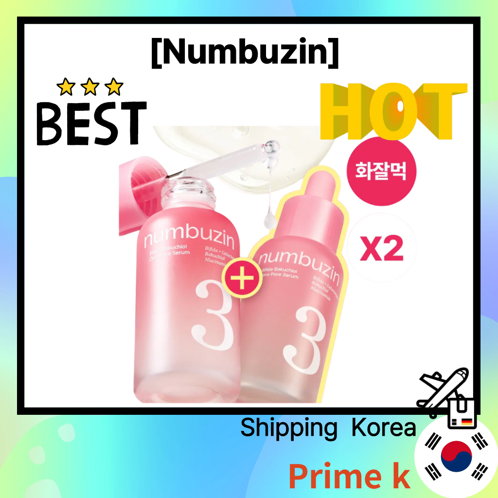 Numbuzin No.3 Bifida Bakuchiol Zero Pore Serum 30ml / Zero Pore Smooth Skin Bakuchiol Serum / Serum 