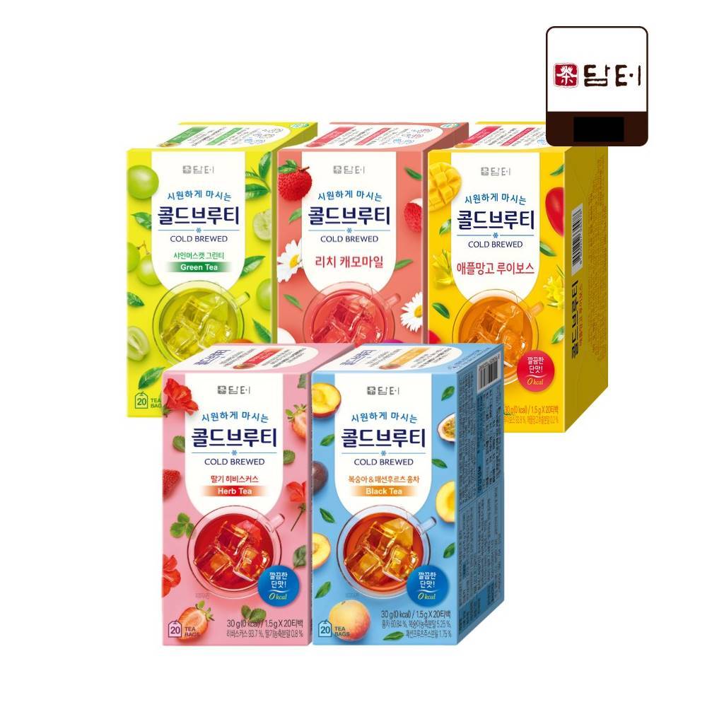 [Damtuh] 0Kcal Trà Pha Lạnh 20T (5 Hương Vị) Túi Trà Đá l Đồ Uống Ăn kiêng | K-Food