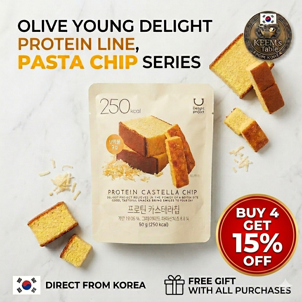 Snack mì ống bánh protein ăn kiêng Olive Young Delight Project Pasta Chip Brownie Castella Mystery P
