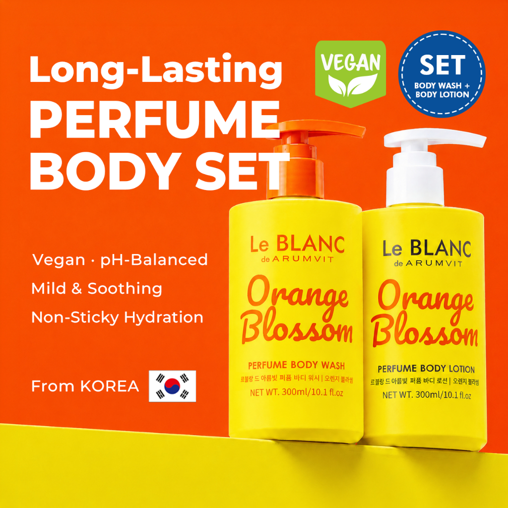 Le BLANC _ Orange Blossom Perfume Body Wash & Lotion SET