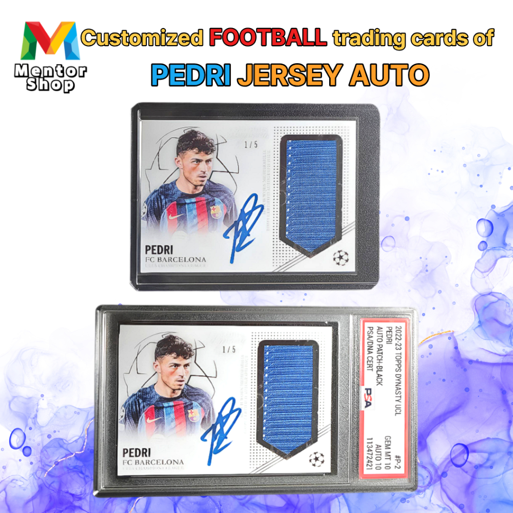 [Cửa hàng cố vấn] ✨ Thẻ tự động Pedri Jersey với vải thật Chèn phiên bản sưu tập cao cấp Thẻ bóng đá