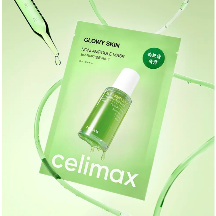 Mặt nạ Celimax 5 tờ, 10 tờ - Serum làm dịu da Cica Real, The Real Noni Ampoule