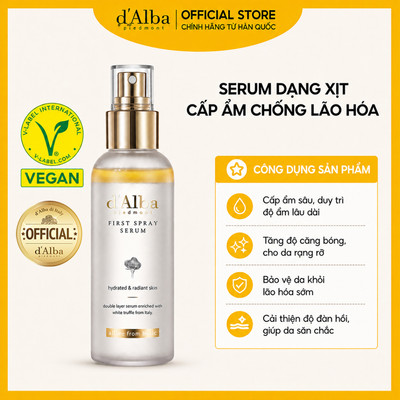 [d'Alba Official] Serum dạng xịt khoáng căng bóng da  First Spray Serum 50ml/100ml - Mist Serum