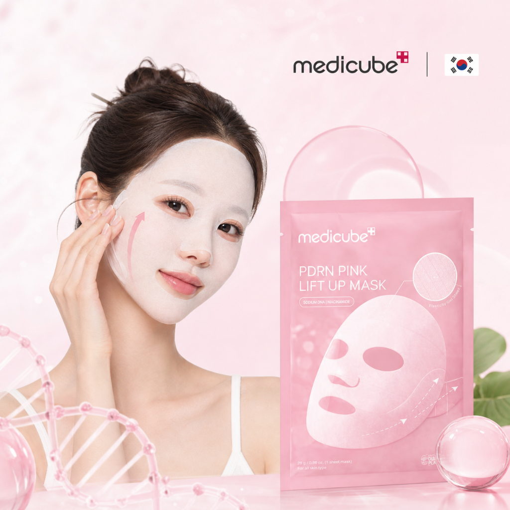 Medicube PDRN Pink Hydrogel Mask 1 Sheet Firming Brightening Korean Skincare