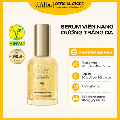[d'Alba Official] Serum viên nang dưỡng sáng da với Niacinamide 5% Vita Capsule Serum 5% Niacinamide 50ml/100ml (Bản nâng cấp)