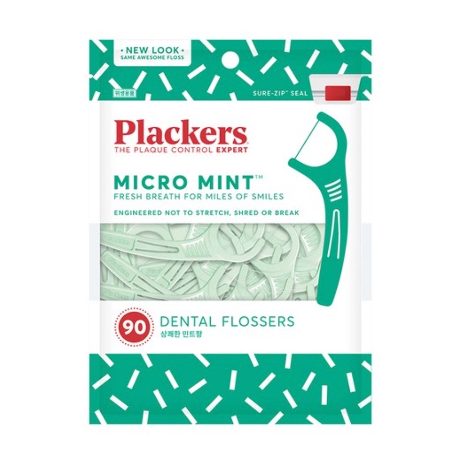 Tăm chỉ nha khoa Plackers Micro Mint Dental Flossers (90 cây)