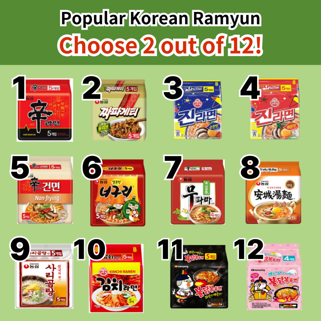 Mì ramyun Noshim Ottugi Samyang Hàn Quốc 2 gói (ramen)