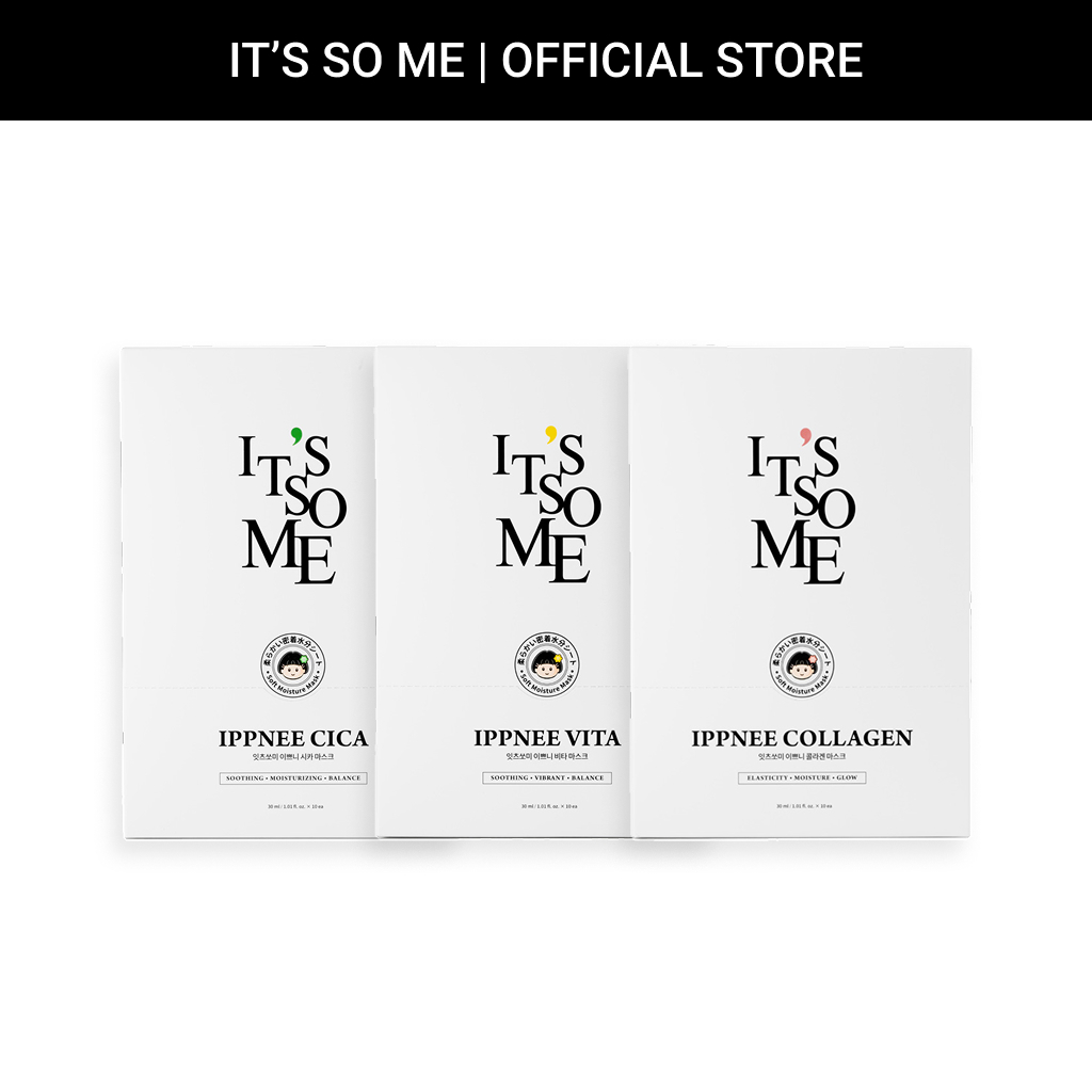 IT 'S SO ME Ipnee Mask 30ml * 10ea Cica, Vita, Collagen, Daily Sheet Mask