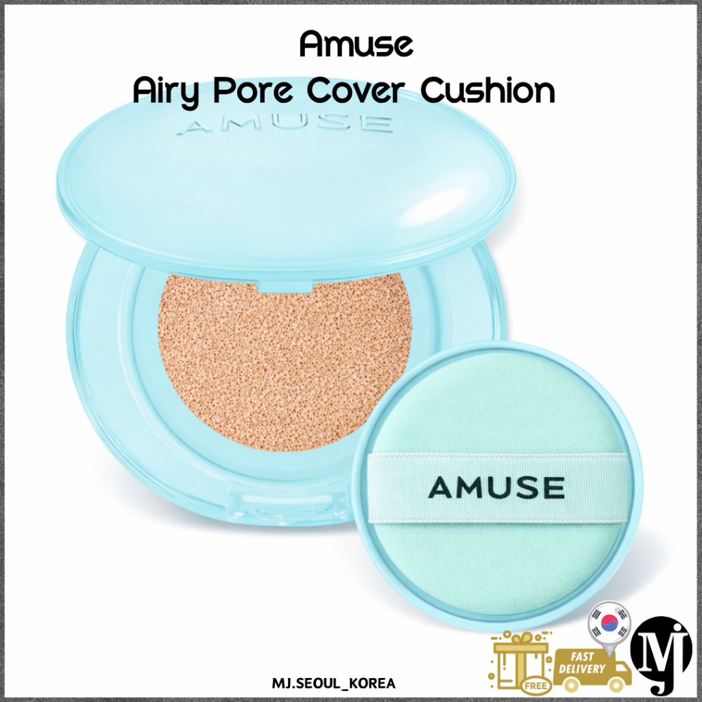 Amuse Airy Pore Cover Cushion 15g×2(+Ballerina Puff 1P) SPF50+PA++++
