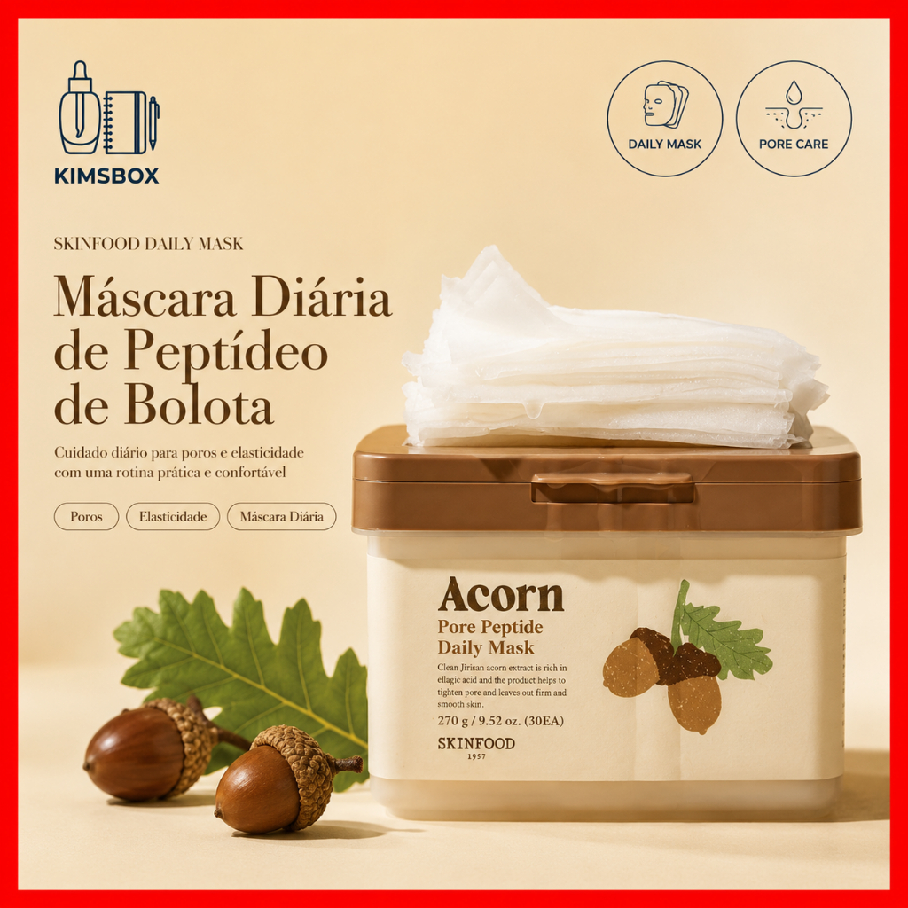 [Skinfood] Mặt nạ hàng ngày Acorn Pore Peptide 30 chiếc Mặt nạ tấm nhanh 5 phút làm săn chắc