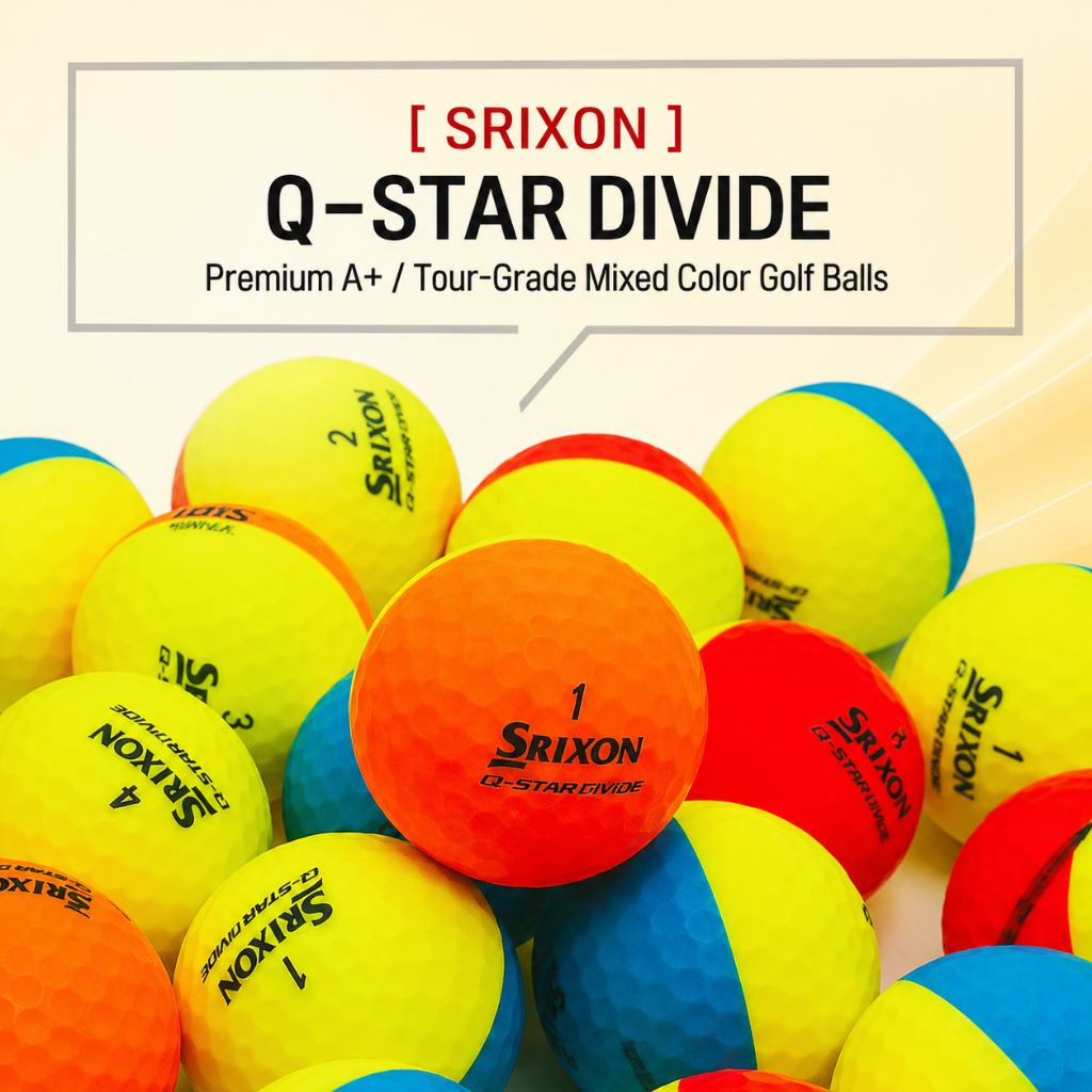 Srixon Divide Q-Star Matte All-in-One Half-and-Half Ball A + Grade Lost Ball