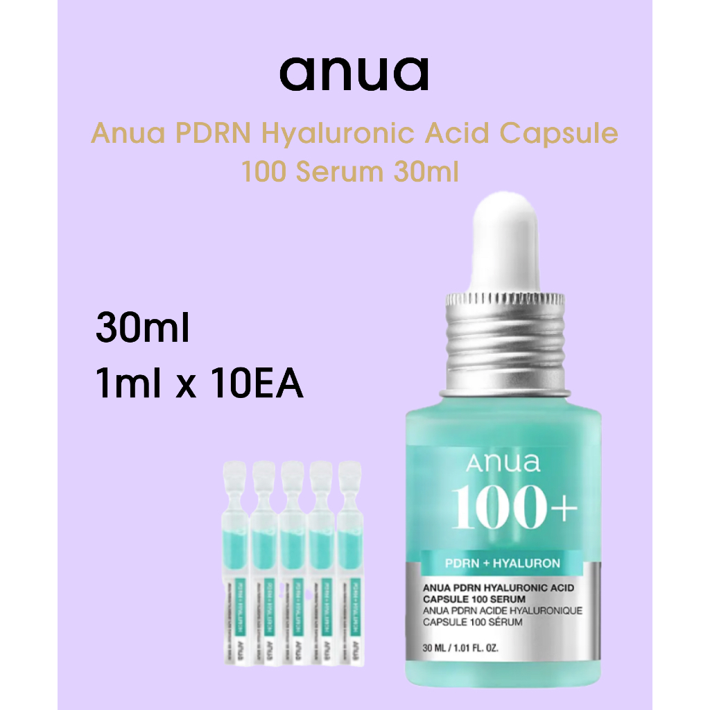 Anua PDRN Hyaluronic Acid Capsule 100 Serum 30ml — Serum dưỡng ẩm phát sáng