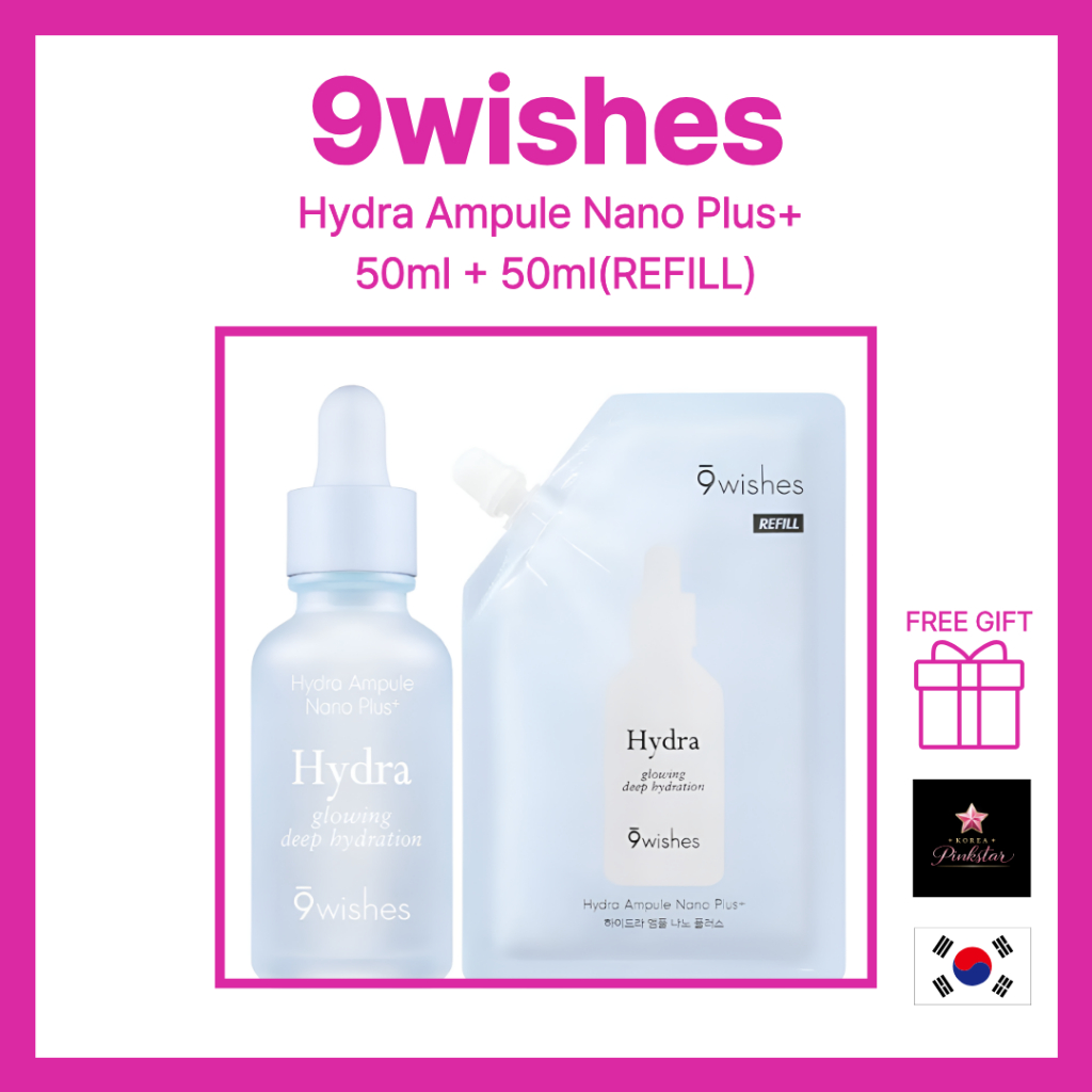 9wishes Hydra Ampule Nano Plus + 50ml + (Đổ lại) 50ml