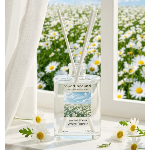 [Round Around] Máy khuếch tán sậy thơm 100ml | #1 Olive Young Hàn Quốc | Hương thơm gia đình | Sản x