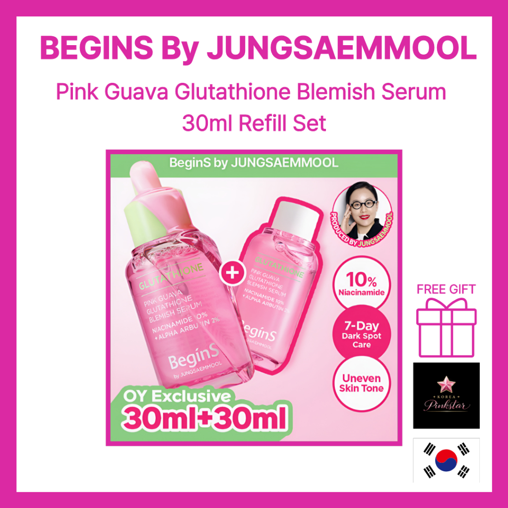 Bắt đầu bởi JUNGSAMEMOOL Pink Guava Glutathione Blemish Serum 30ml Refill Set