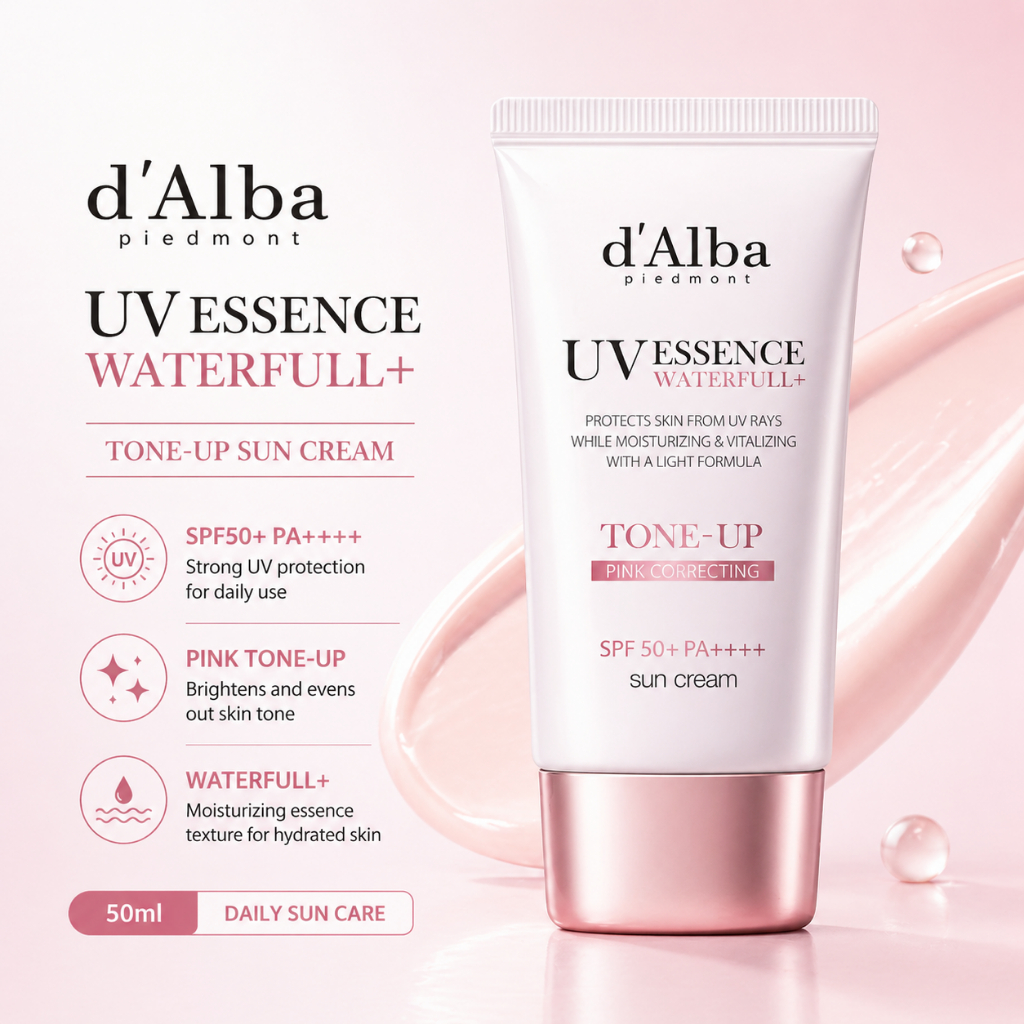 [OY05] d 'Alba UV Essence Waterfull + Kem chống nắng Tone-Up SPF50 + PA + + + + 50ml | Kem chống nắn