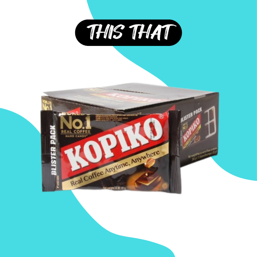 [KOPIKO] Gói vỉ kẹo cà phê không đường 32g (8 cái) 3 hương vị