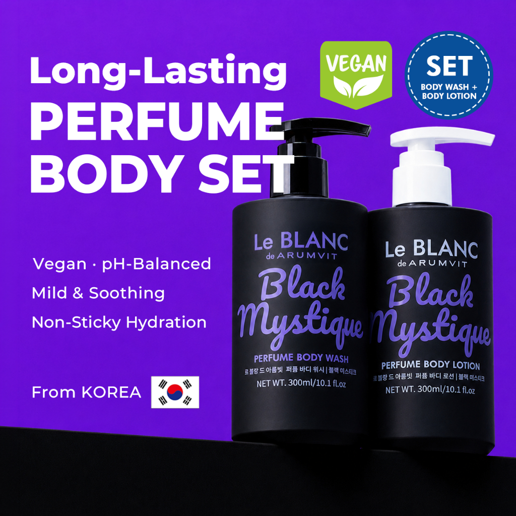 Le BLANC Black Mystique Perfume Body Wash & Lotion SET