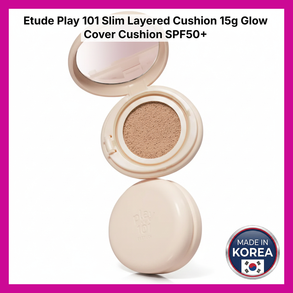 [K-Beauty] Etude Play 101 Slim Layered Cushion 15g Glow Cover Cushion SPF50 +