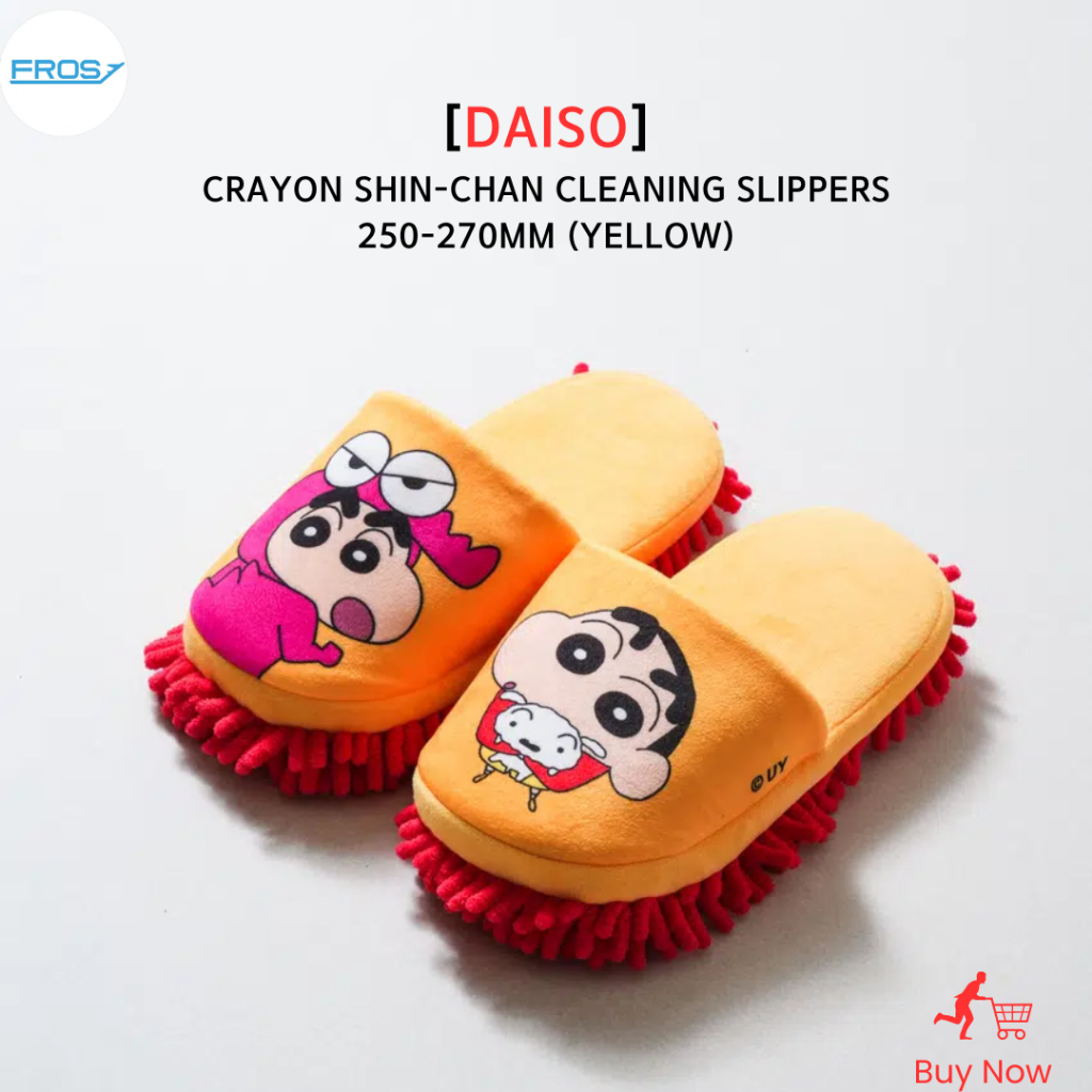 [Daiso] Dép làm sạch Crayon Shin-Chan 250-270mm (Vàng)