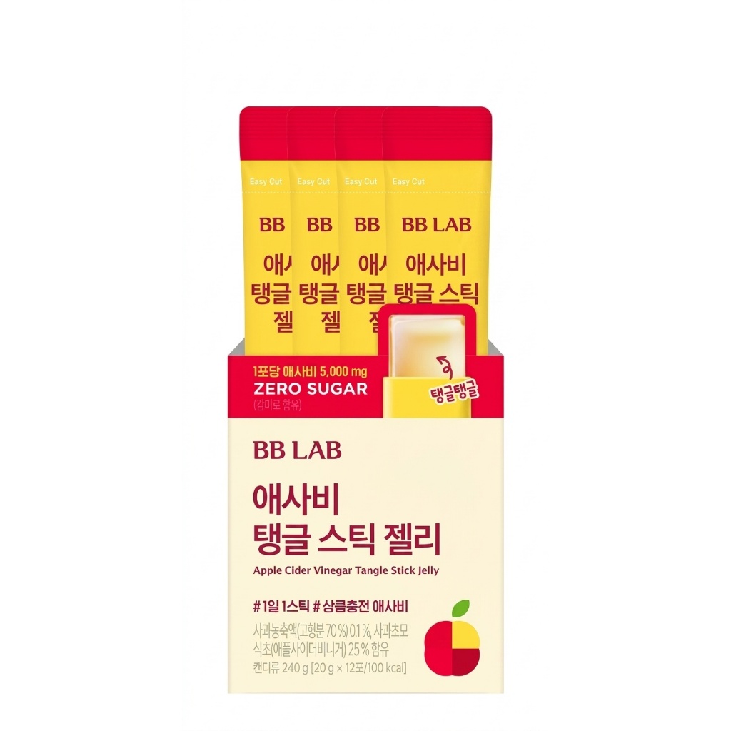 [BB LAB] Táo Cider Giấm Ten Jelly Stick (12 chiếc) - Zero Sugar Refreshing Apple Flavor K-Snack