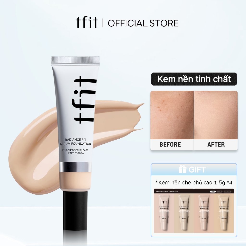 [TFIT Official] Kem nền tinh chất mỏng nhẹ, che phủ tự nhiên Radiance Fit Serum Foundation 30ml