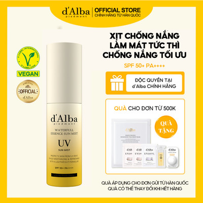 [d'Alba Official] Xịt chống nắng Làm mát tức thì Chống nắng tối ưu SPF 50+ PA ++++ 50ml